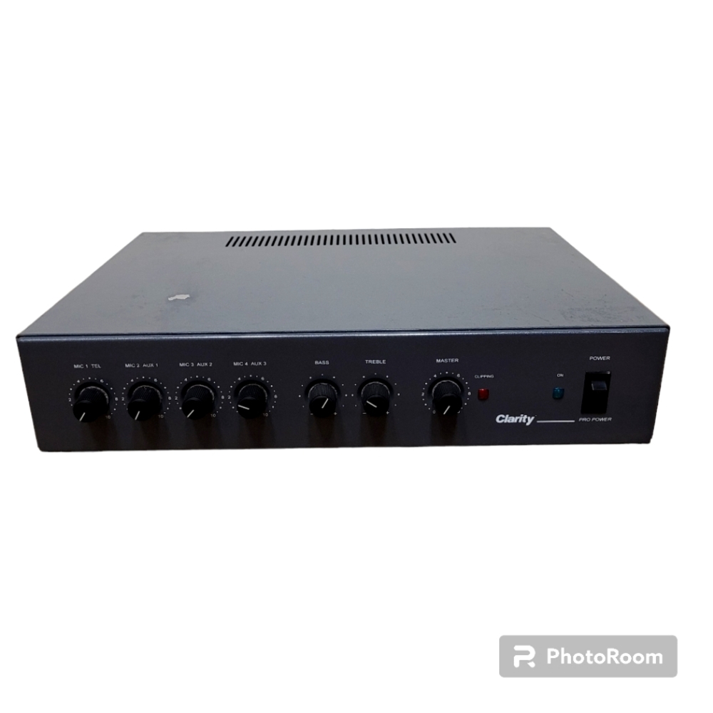 Clarity SMA-40 Mixer Amplifier 40W Audio Power 4 Channel EQ by Valcom